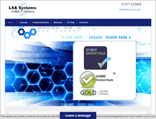 Tablet Screenshot of lsasystems.com